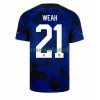 Maillot de Supporter Etats-Unis Timothy Weah 21 Extérieur Coupe du Monde 2022 Pour Homme